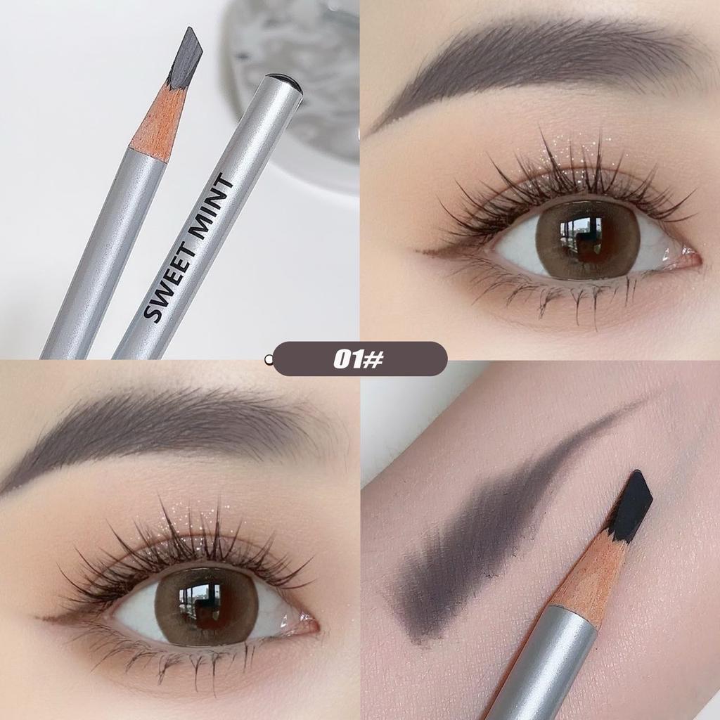 Slanted Blade Eyebrow Pencil Waterproof Makeup Natural Lines Hair Flu Wood Eyebrow Pen Tint Tattoo Grey Coffee Eye Brow Pencil