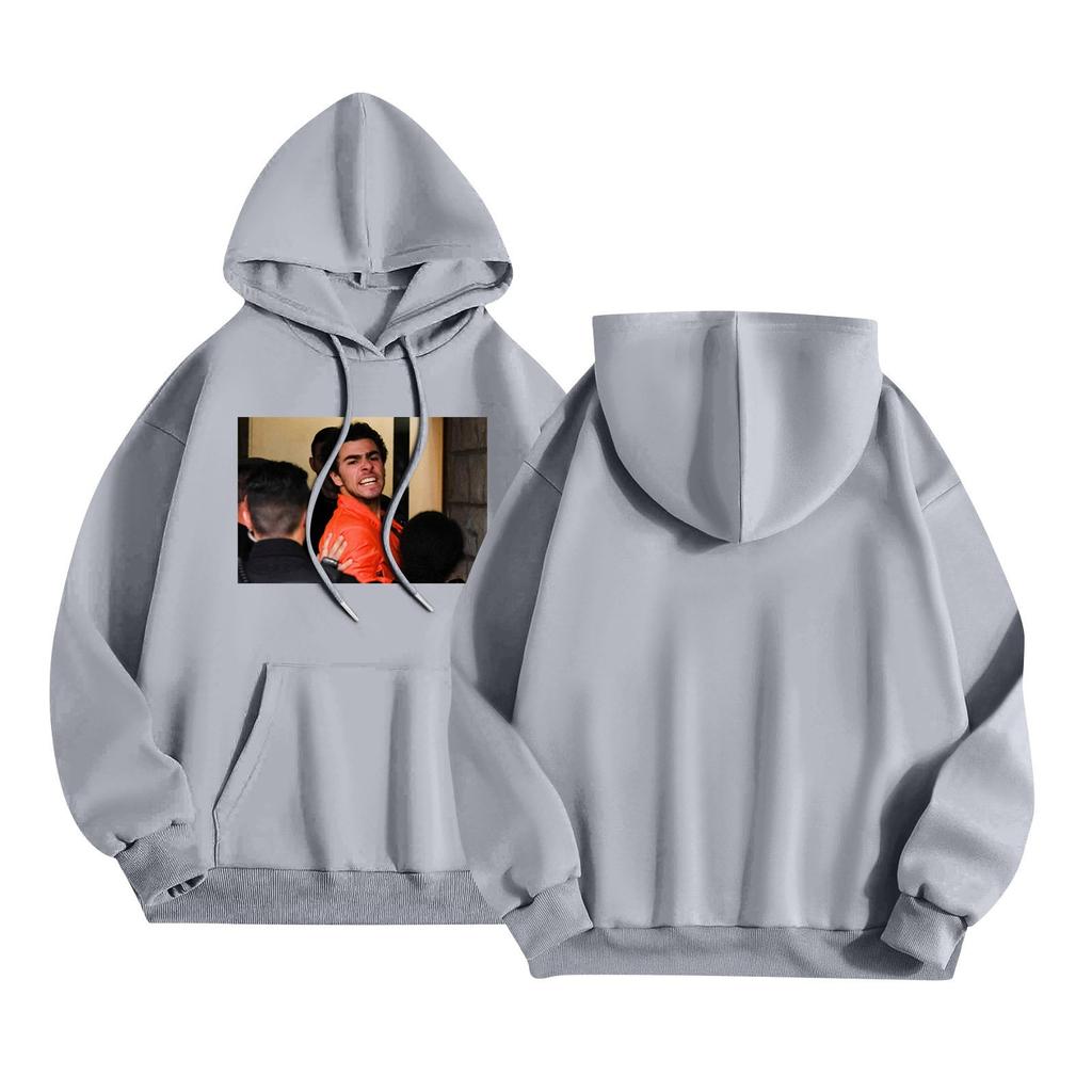 Унисекс Повседневная мода Печать Свободная завязка на шнурке с капюшоном Длинные рукава Толстовка