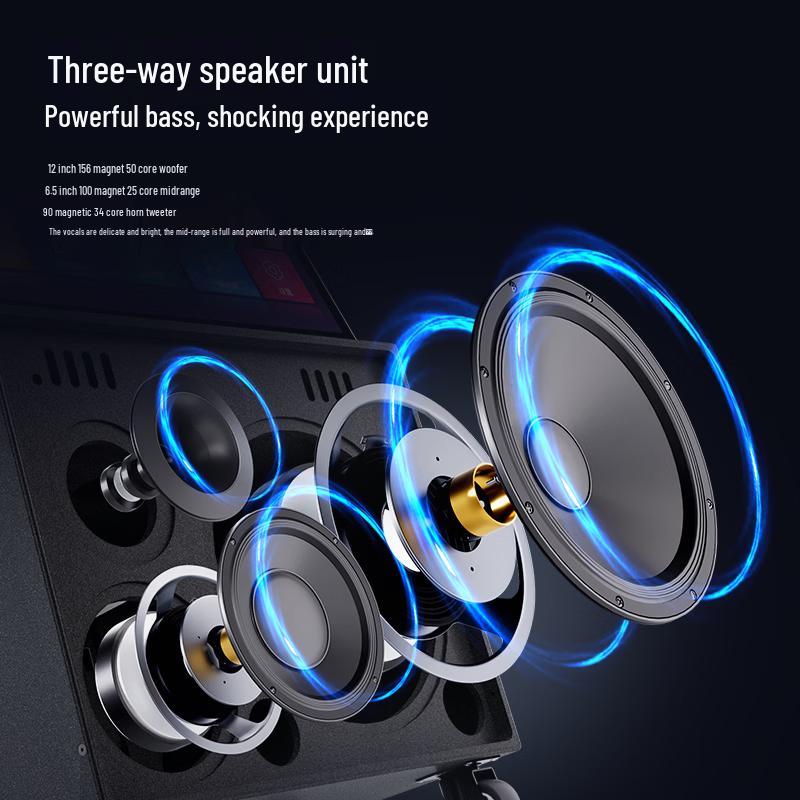Malone Portable Karaoke Speaker with 22-inch Display CN plug (adapter included) (CN version)