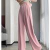 Summer Thin High Waist Suit Wide-leg Pants Women Straight Loose Trousers