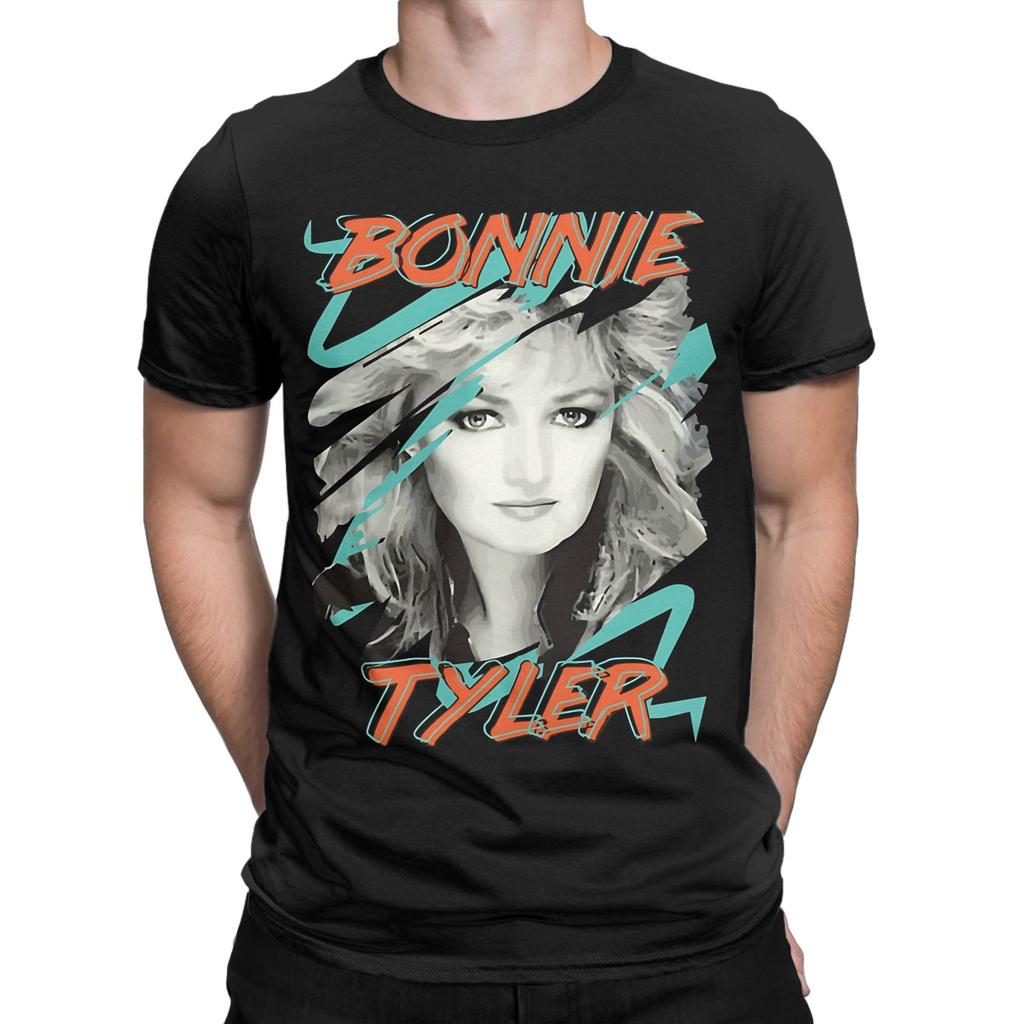 Music Bonnie Tyler TShirt Men Women  Vintage  Cotton Tees O Neck Short Sleeve T Shirt Plus Size Clothes
