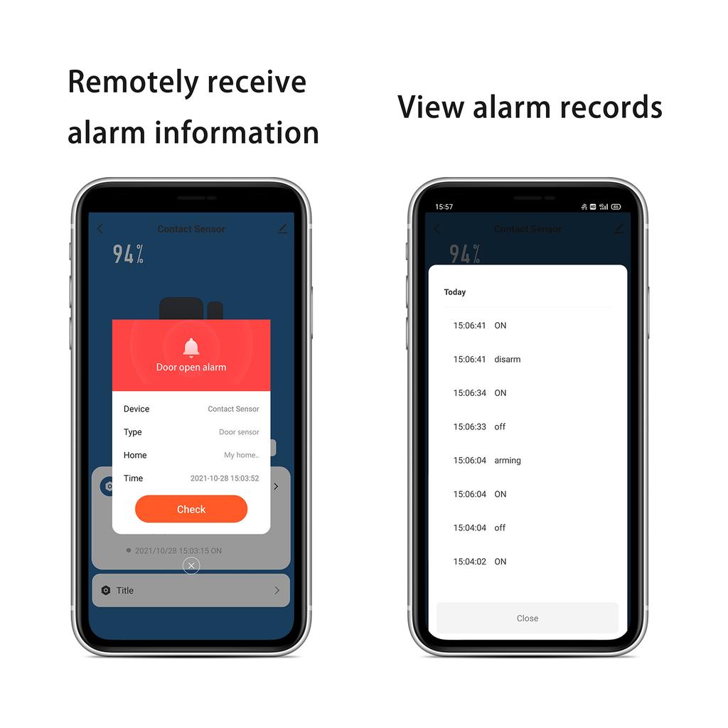 Door Window Alarm Home Security Wireless Magnetic Sensor Anti-Theft Alarm Sound and Light WiFi
