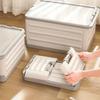 1 складная корзина для хранения с крышкой, органайзер для разных вещей, ящик для хранения вещей в холодильнике, ванной комнате, спальне, на пикнике