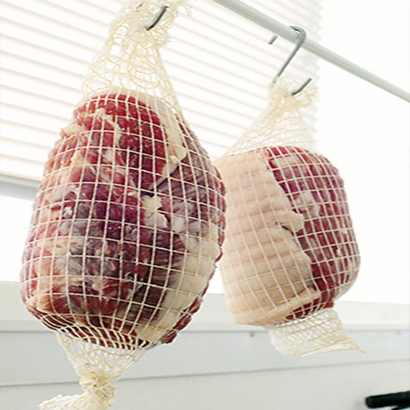 5 м хлопчатобумажная сетка для мяса, сетка для ветчины, колбасы, мясная сетка для оболочки колбасы, сетка в рулоне