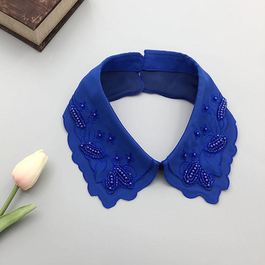 Белая черная рубашка с искусственным воротником для женщин, кружевной ажурный съемный воротник, ромбовидный лацкан, рубашка, блузка, топ, ожерелье, аксессуары для одежды