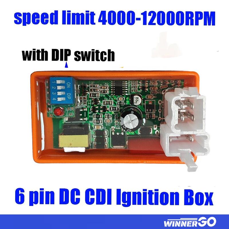 CDI CRIS RE200 Motorcycle DC 6 Pin CDI Adjustable Racing CDI 250Z FT180 FT200 FT250 CG300 Speed limit 4000-12000 RPM RT200 CG200