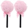 2pcs Lollipop Powder Puff Under Eyes Fluffy Loose Body Puffs Cosmetic Makeup Handle Tools and Large Face for Girls Mineral Soft Round Women Shape