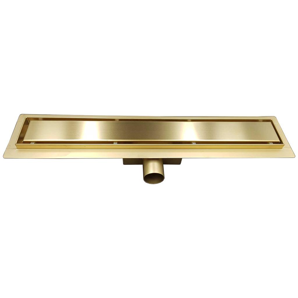 Stainless Steel Linear Floor Shower Drain, Gold, 60 Cm