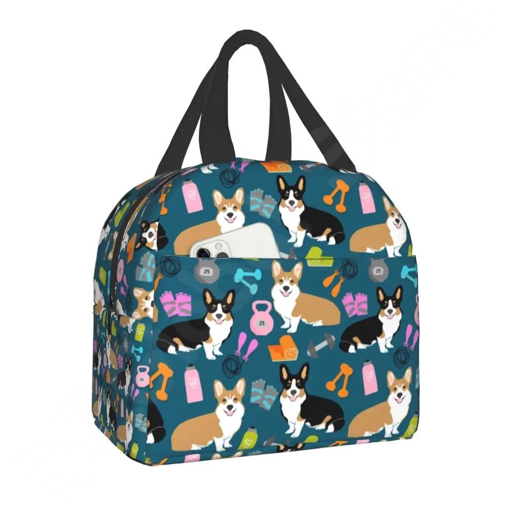 Утепленная сумка для обеда с рисунком королевы Елизаветы и корги для женщин, многоразовая термосумка-холодильник для обеда на работе, в школе, на пикнике