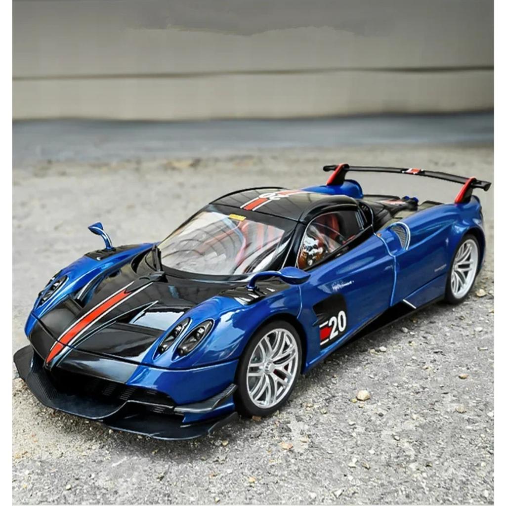 1/18 Pagani Huayra BC Alloy Sports Model Diecast Metal Racing Car Vehicles Model Collection Sound Light Simulation Kids Toy Gift