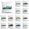 New Cushion Cover Car Sideways Cartoon Pattern Soft Short Plush Pillow Case for Home Sofa Car Chair Decor Pillowcase