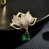 Новый женский дизайн в стиле легкой роскоши, капля воды, цветок, игла для маленькой груди, аксессуары для одежды, пальто, модная бижутерия