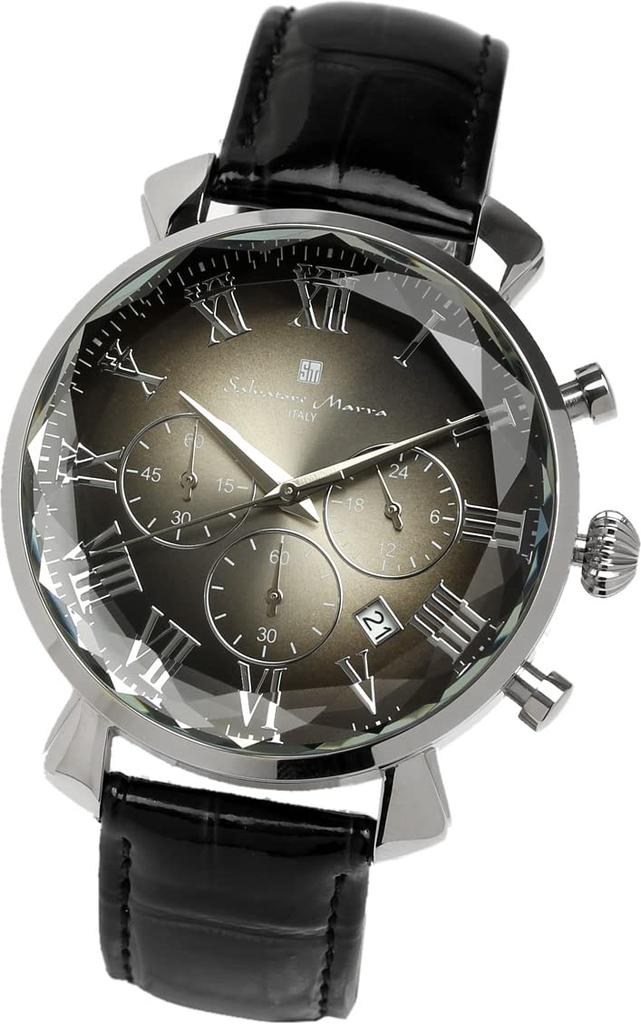 Часы Multifaceted Glass Chronograph Business Formal [Salvatore Mara] Мужские SM19104-SSBK