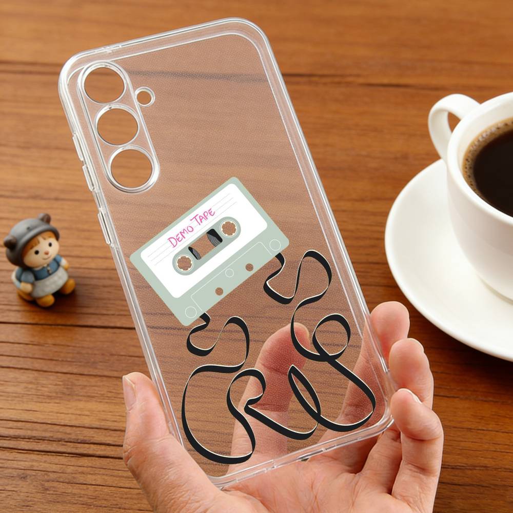 Чехол для телефона V-Video C-Cassette T-Tape для Samsung S25,24,21,22,23,30,Ultra,20,Plus,Fe,Lite,Note Прозрачная крышка