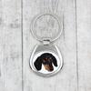 Dachshund Smooth-haired, Wiener Dog, Badger Dog - Geometric Keychain with a Photo and the Inscription Art-Dog