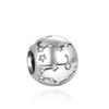 New 925 Sterling Silver 26 A -Z Floral Charm Beads Charm Bracelet Diy Women 'S Jewelry Accessory