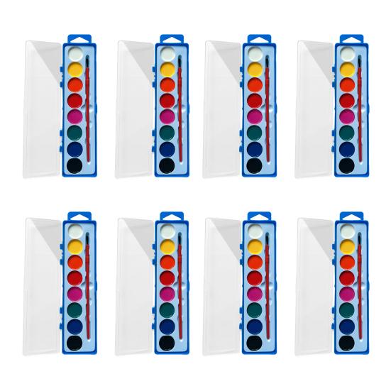 Набор акварельных красок в коробке для детей, смываемые акварельные краски с кисточкой, набор акварельных красок для начинающих, для путешествий, занятий, экскурсий