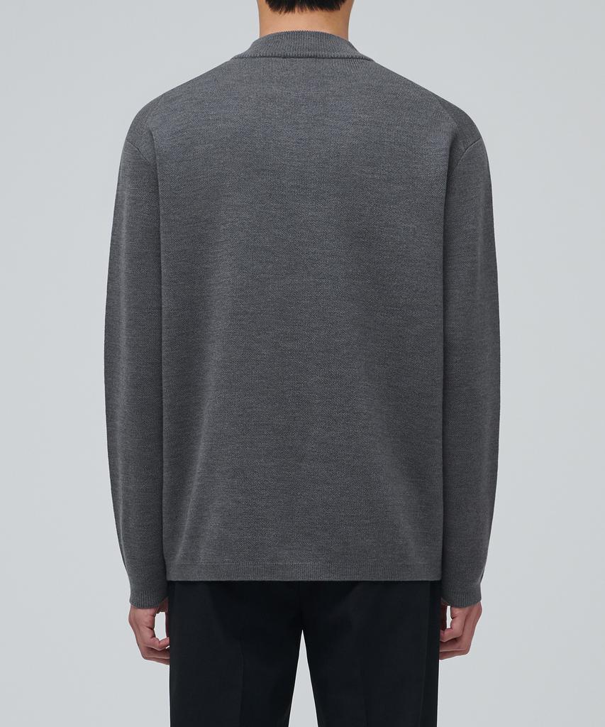 MUSINSA STANDARD Minimal Mock Neck Knit [Medium Gray]