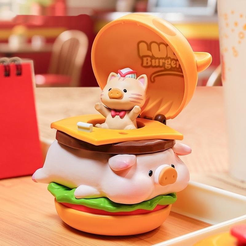 Canned Pig Lulu The Piggy Burgers Urgent Delivery Movable Series Blind Box Collectible Doll Ornament Fun Toys Mystery Box Gift