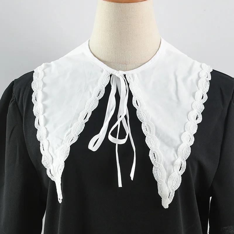Woman Big Lapel Shirt Detachable Collar for Women Neck Wear Fake Collar Small Shawl Sweater Shoulder Wraps False Collar