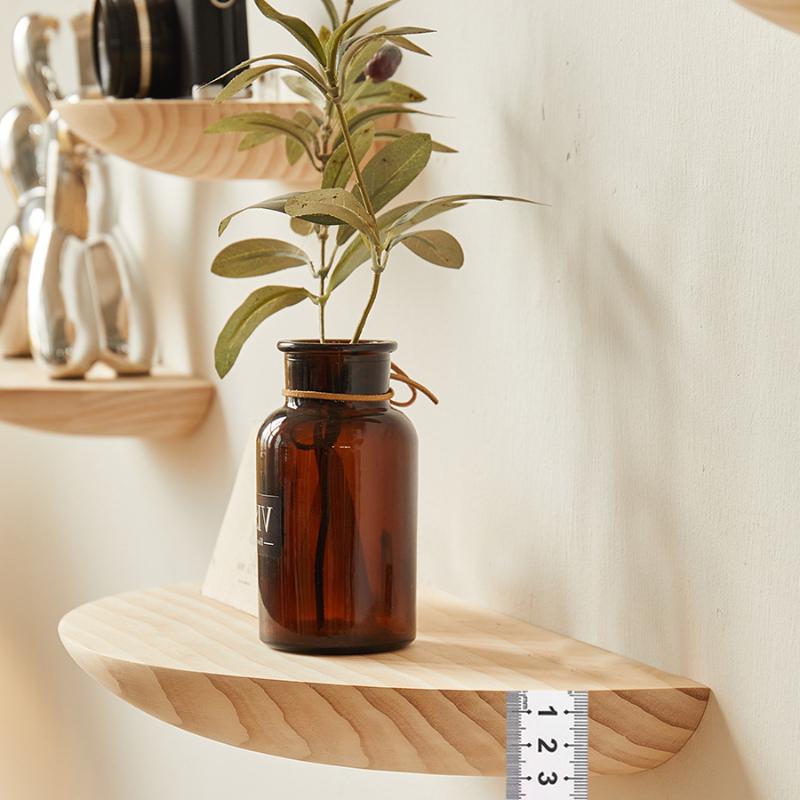 Деревянная полукруглая настенная полка фон настенный подвесной проектор дисплей стенд организация хранения подвеска украшение дома