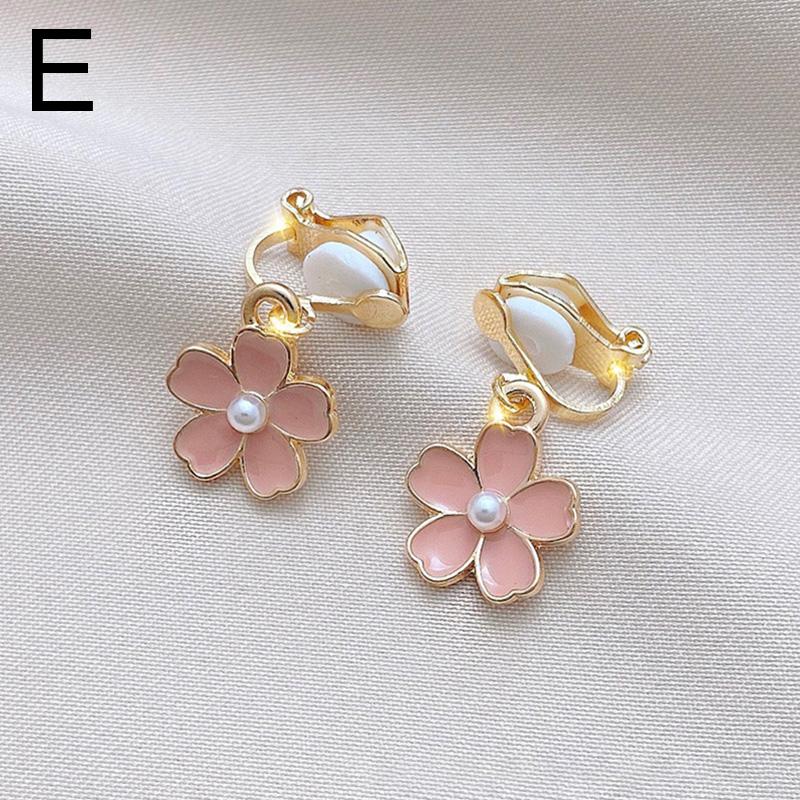 Модные серьги «Звезда Луна» с жемчугом, клипсы для ушей, цветочные украшения с бантом