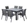 Salon de jardin Ensemble Modulo T 6 / 10 + F 6 Full Alu Gris Wilsa Garden