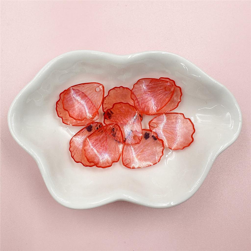 10 шт. 19*23 мм акриловые прозрачные бусины-лепестки цветов для изготовления ювелирных изделий, материалы из бисера