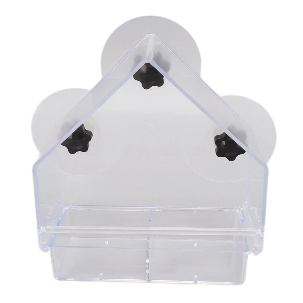 Кормушка для птиц на окно, съемный лоток, прозрачная, прочная, легкая, с 3 крепкими