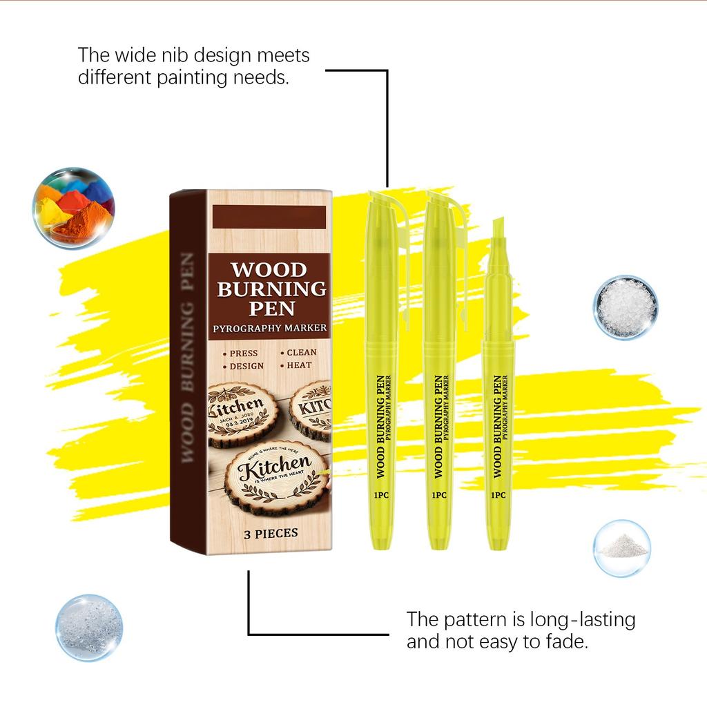 Pyrography Marker Pen Wood Pyrography Pen Burning Effect Pen Wood Marker Art Marker Pyrography Pen Pen 1.5ml