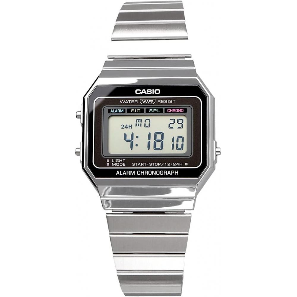 Casio Унисекс цифровые часы Серебристые A700w 1a