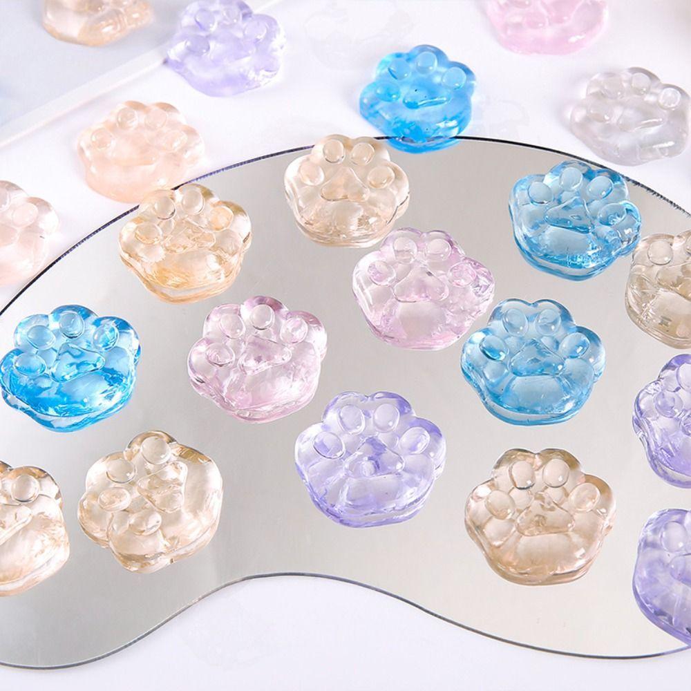 Mochi Ice Block Stress Ball Toy Cube Cat Claw Stress Relief Squeeze Toy Kawaii Transparent Fidget Toy Mini Squishy Toys