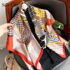 High-quality Luxurious Silk Scarves Headband Scarfs Neck Scarf For Women Chain Silk Scarf Women's Decorative Shawl