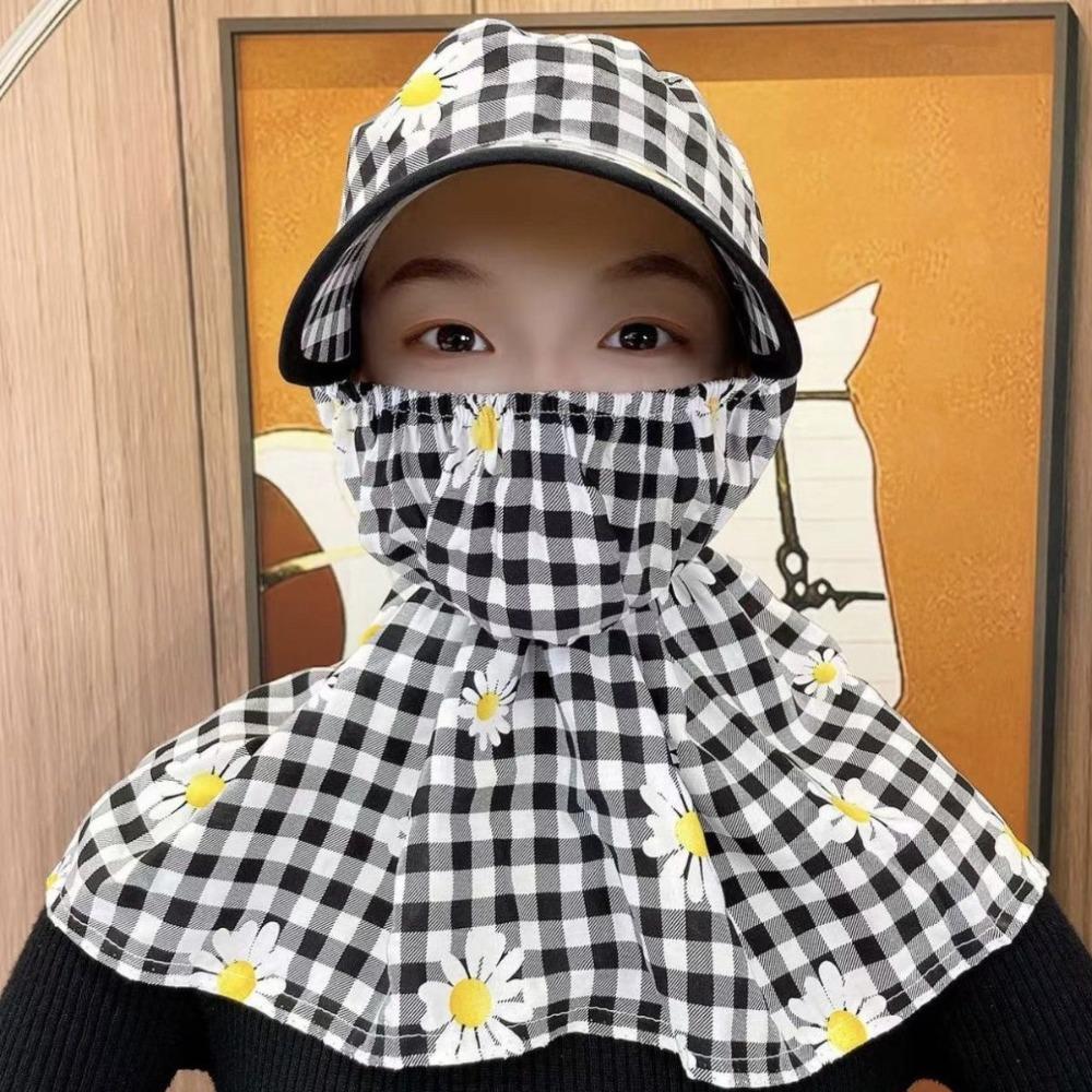 Anti-UV Tea Picking Cap Wide Brim Sunscreen Hat Casual Women's Ponytail Hat Outdoor