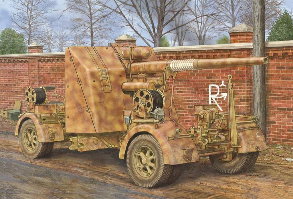 Dragon WWII German 88mm Flak Gun Kit Plastic Model Kit DR6923 1/35 36/37 Anti-Aircraft 2-in-1