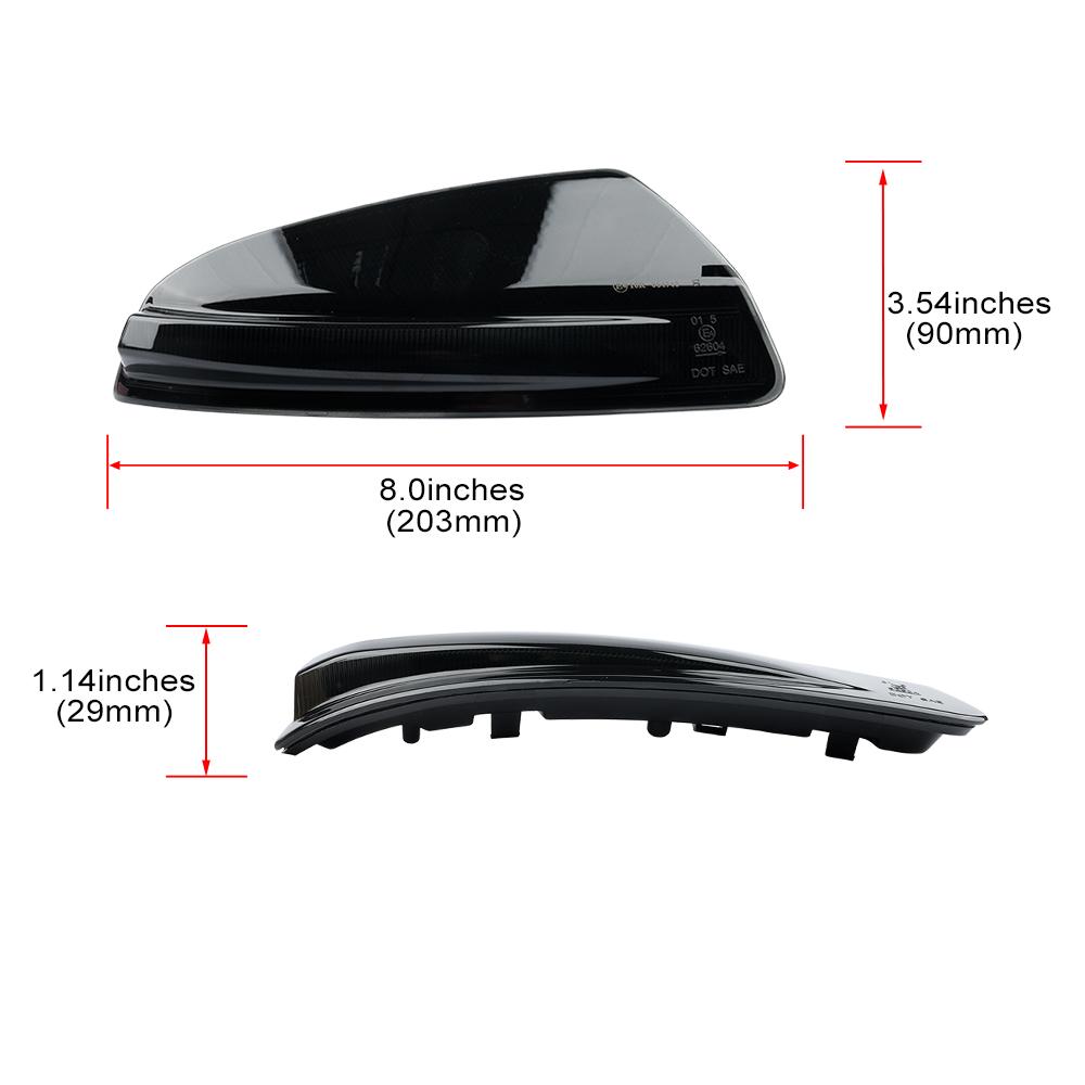 Дымчатое светодиодное динамическое боковое зеркало, угловой поворотник для Benz C-Class W204 S204 ML W164 Viano Vito W639, плавные указатели поворота