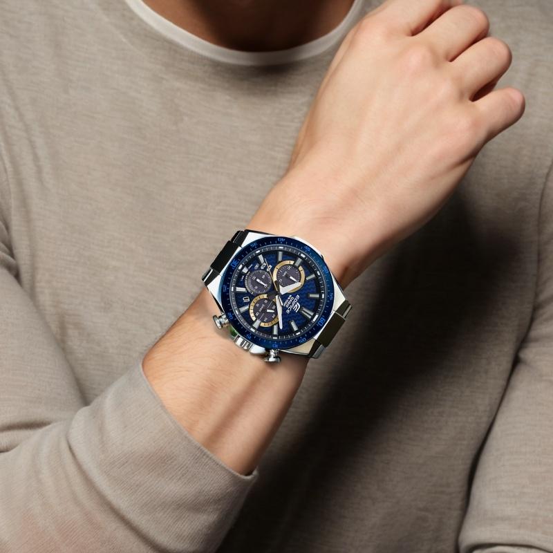 Casio EDIFICE series racing dashboard waterproof simple fashion casual solar quartz movement Japanese and Korean watch men's watch EQS-800BCD-2AVUPRD