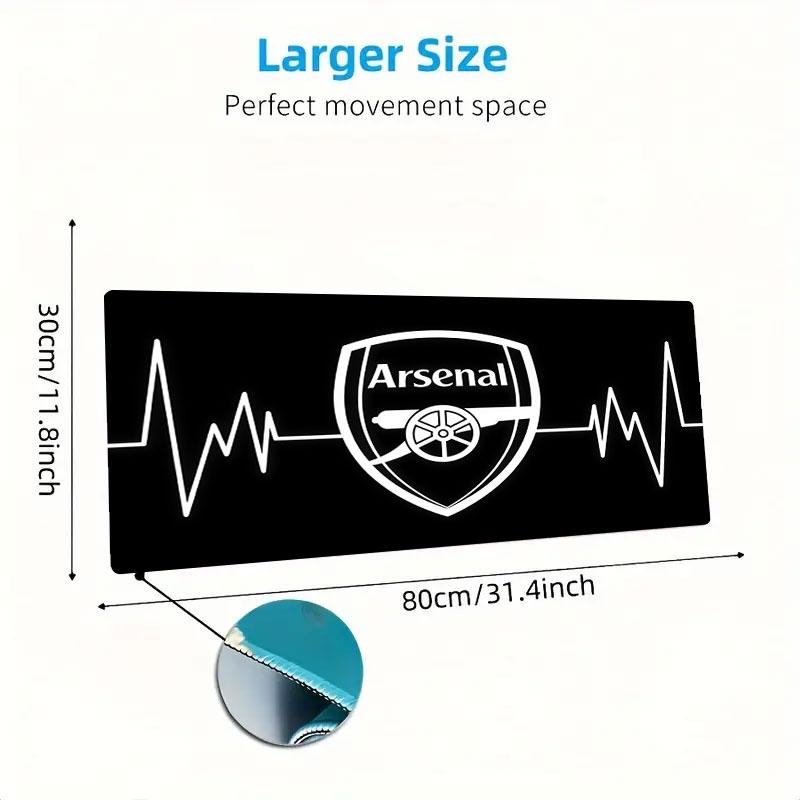 Arsenal Football Club Mouse Pad, Large Gaming Desk Mat, Non-slip XXL Mousepad for Laptop & Tablet, Mini PC Playmat with Stitched Edges