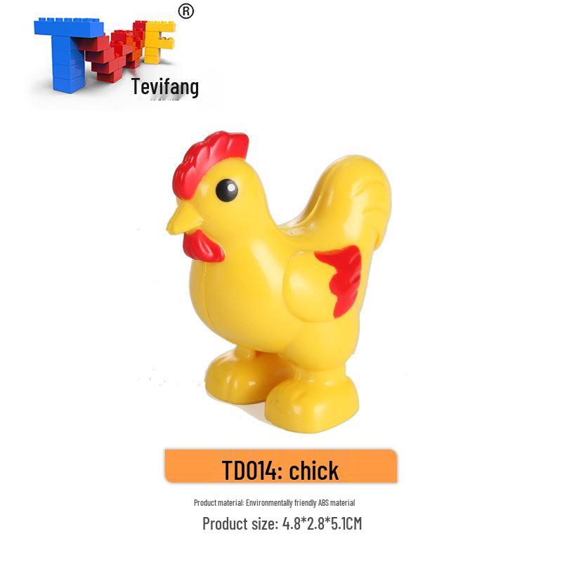 Крупные строительные блоки из частиц: Совместимые Игрушки для Обучения Животным Фермы Прерии Океана для Детей