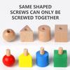 Nuts Wooden Blocks Baby Montessori Toys Fine Motor Skill Sensory Games Geometric Screws Shape Matching Toddlers Educational Toys