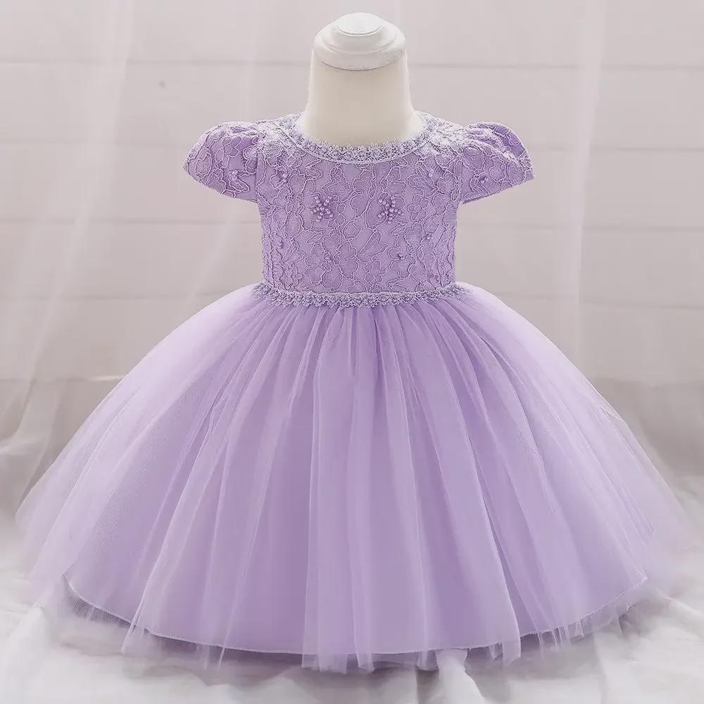 European & American Baby Girl Lace Mesh Princess Birthday Dress