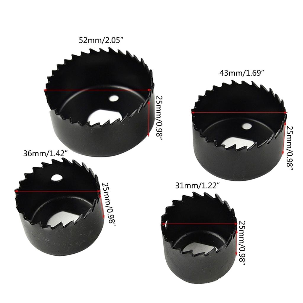 Комплект из 5 кольцевых пил для дерева, электрическая дрель, фреза для дерева, комплект кольцевых пил для дерева, ПВХ, пластика, гипсокартона, гипсокартона