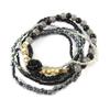 [N7303] - Black 'Rosa Romantica' Designer Bracelet