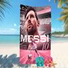 Пляжное полотенце с узором Inter Miami CF - мягкое, впитывающее, можно стирать в машине, легкое и современное, для плавания, незаменимое в путешествии