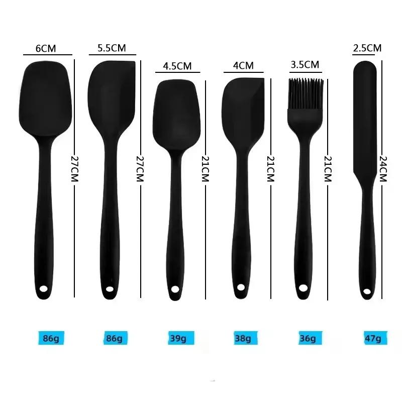 Silicone Spatula Set Non-Stick Heat-Resistant Turners Spatulas Essential for Cooking Baking Mixing Premium Kitchen Baking Tool