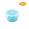 Round Folding Lunch Box With Lid Food Container Box Portable Microwave Folding Bowl  Kitchen