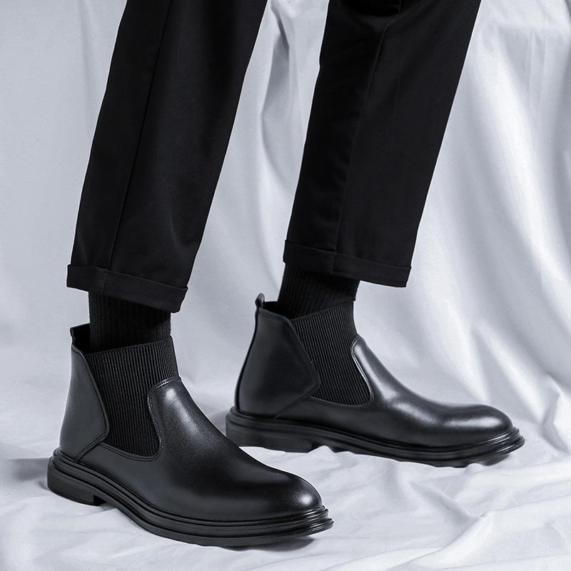 Ботинки Martin мужские среднего ценового диапазона весна-осень высокие кожаные туфли в британском стиле мужские ботинки-сигареты Chelsea 7511-R