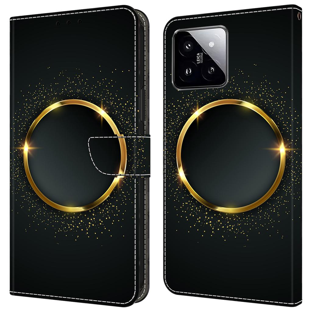 For Xiaomi 14 Wallet Case Pattern Printing PU Leather Phone Cover