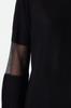 Women's Fashionable Stylish Hijab Sweater Black Tulle Detailed Knitwear Sweater