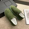 2024 Женская обувь на плоской подошве осень-зима, повседневная хлопковая обувь, теплые удобные женские мокасины больших размеров, зимняя обувь, нескользящая женская обувь